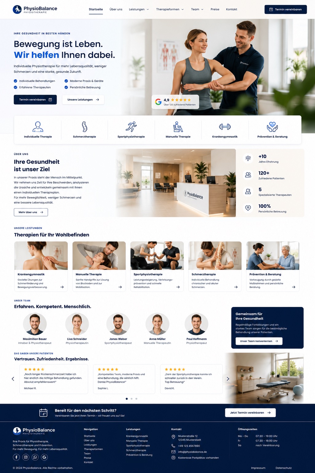 Website-Referenz PhysioBalance